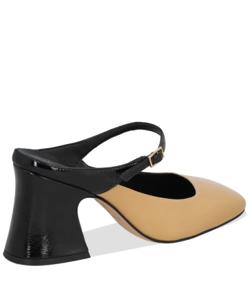 MULE SALTO BLOCO MÉDIO LUIZA BARCELOS BEGE