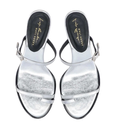 MULE SALTO FLARE MÉDIO BY NATI VOZZA LUIZA BARCELOS PRATA