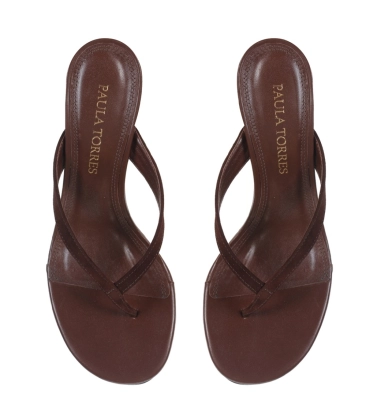 MULE SALTO MÉDIO HELENA PAULA TORRES MARROM