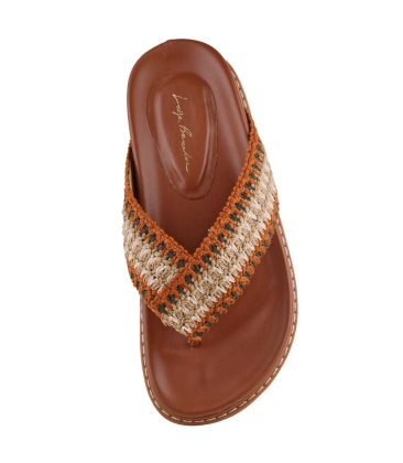 PAPETE TRATORADA CROCHET LUIZA BARCELOS CARAMELO