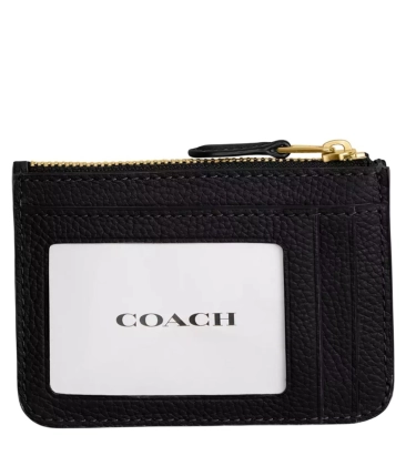 PORTA CARTÕES COACH NEW YORK ESSENTIALS MINI ID PRETO