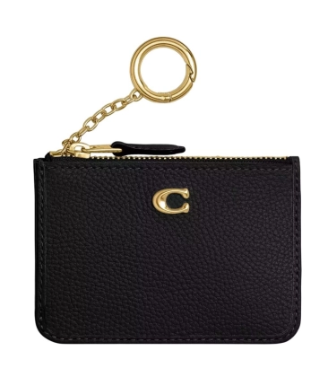 PORTA CARTÕES COACH NEW YORK ESSENTIALS MINI ID PRETO
