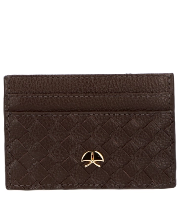 PORTA-CARTÕES LUIZA BARCELOS MARROM