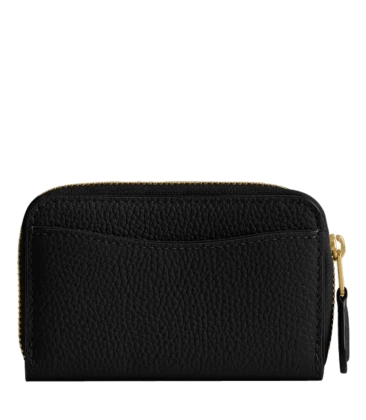 PORTA CARTÃO COACH NEW YORK TABBY ESSENTIAL SMALL ZIP AROUND PRETO