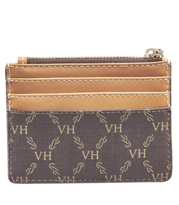 PORTA CARTÃO JIMMY ZIP L ELOS VICTOR HUGO MARROM