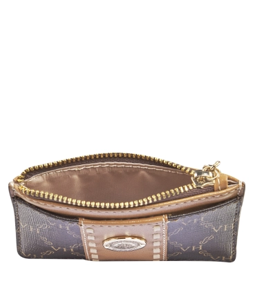 PORTA CARTÃO JIMMY ZIP L ELOS VICTOR HUGO MARROM