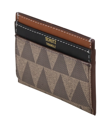 PORTA CARTÃO TRIANGLE SCHUTZ MARROM