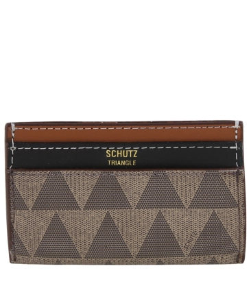 PORTA CARTÃO TRIANGLE SCHUTZ MARROM