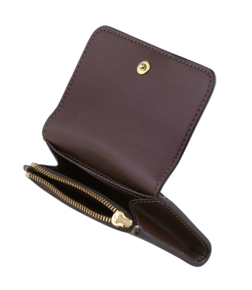 PORTA-CARTÕES COACH NEW YORK ESSENTIAL FLAP MARROM