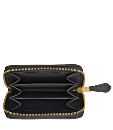 PORTA-CARTÕES COACH NEW YORK SMALL ZIP AROUND PILLOW PRETO