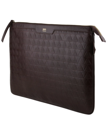 PORTA NOTEBOOK TRIANGLE GRAINED SCHUTZ MARROM