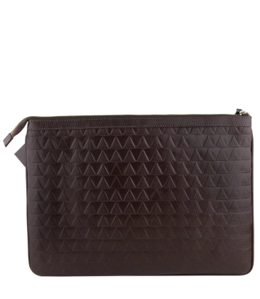 PORTA NOTEBOOK TRIANGLE GRAINED SCHUTZ MARROM