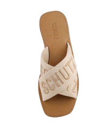 RASTEIRA DE X LOGO SCHUTZ BEGE