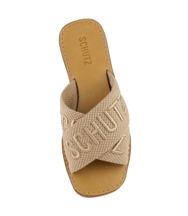 RASTEIRA DE X LOGO SCHUTZ BEGE