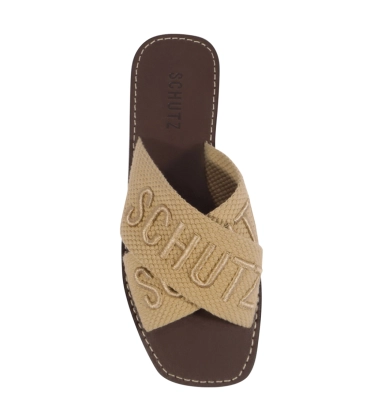 RASTEIRA DE X LOGO SCHUTZ MARROM