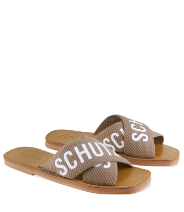 RASTEIRA DE X LOGO SCHUTZ MARROM