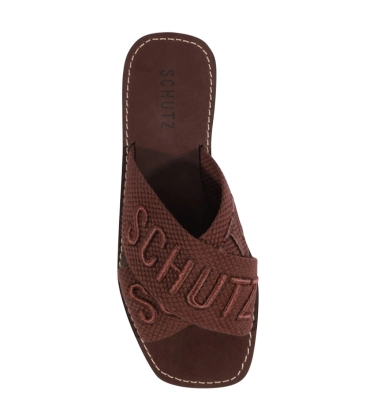 RASTEIRA DE X LOGO SCHUTZ MARROM
