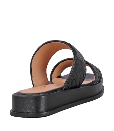 SANDÁLIA FLAT TRESSÊ LUIZA BARCELOS PRETO