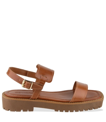 SANDÁLIA FLATFORM SALTO BAIXO BENTANA MARROM