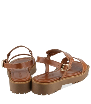 SANDÁLIA FLATFORM SALTO BAIXO BENTANA MARROM