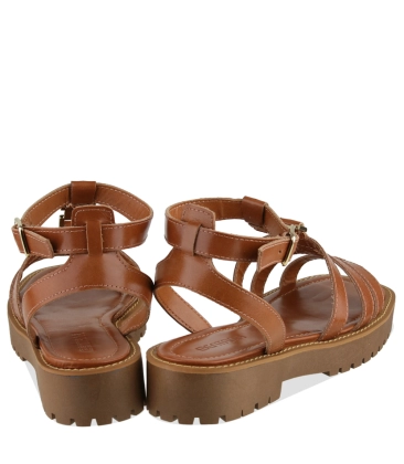 SANDÁLIA FLATFORM SALTO BAIXO BENTANA CARAMELO