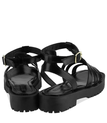 SANDÁLIA FLATFORM SALTO BAIXO BENTANA PRETO