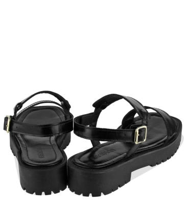 SANDÁLIA FLATFORM SALTO BAIXO BENTANA PRETO