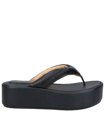 SANDÁLIA FLATFORM SALTO MÉDIO LUIZA BARCELOS PRETO