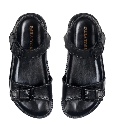 SANDÁLIA FLATFORM SCARLET PAULA TORRES PRETO