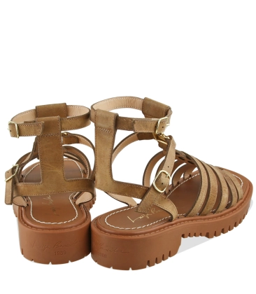 SANDÁLIA FLATFORM TRATORADA LUIZA BARCELOS MARROM