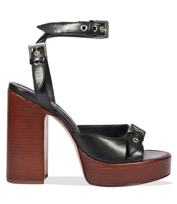 SANDÁLIA PLATAFORMA SALTO ALTO SCHUTZ PRETO