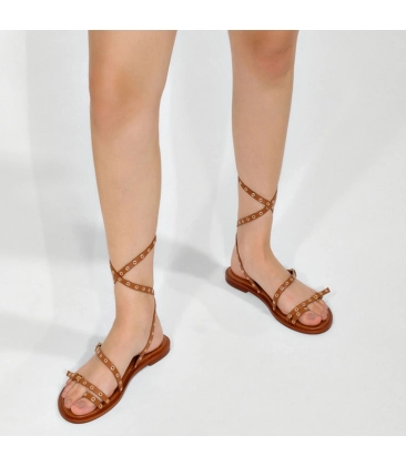 SANDÁLIA RASTEIRA ANNETE FLAT SCHUTZ MARROM