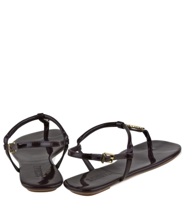 SANDÁLIA RASTEIRA CRYSTAL SCHUTZ MARROM