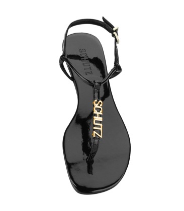 SANDÁLIA RASTEIRA CRYSTAL SCHUTZ PRETO