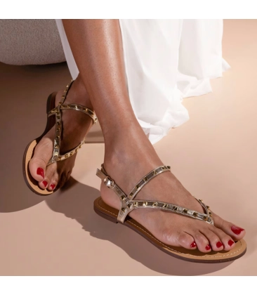 SANDÁLIA RASTEIRA ESSENCIAIS LUIZA BARCELOS DOURADO
