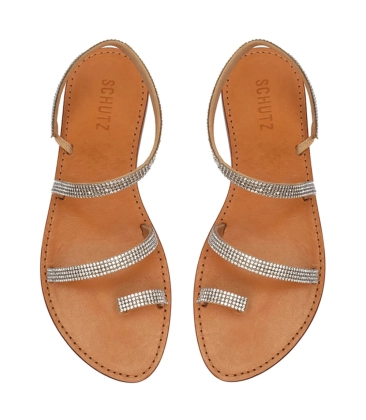 SANDÁLIA RASTEIRA IRIS SHINE SCHUTZ BEGE