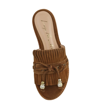 SANDÁLIA RASTEIRA LUIZA BARCELOS CARAMELO