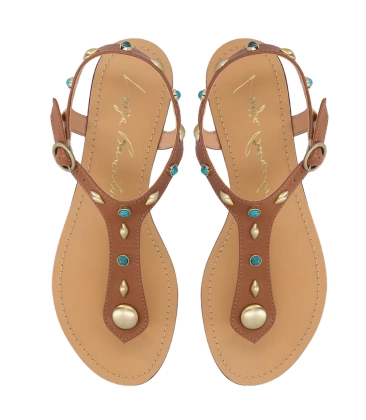 SANDÁLIA RASTEIRA LUIZA BARCELOS CARAMELO