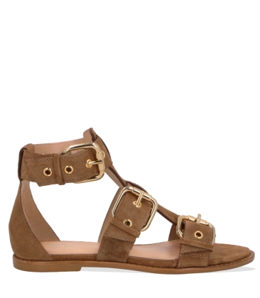 SANDÁLIA RASTEIRA LUIZA BARCELOS CARAMELO