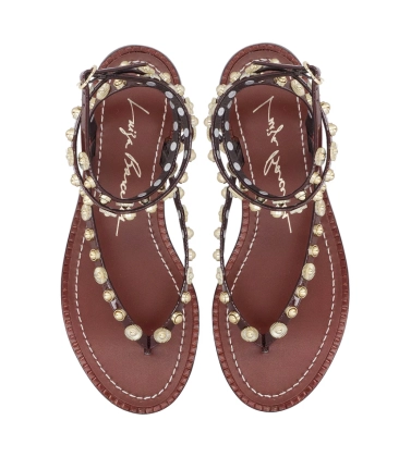 SANDÁLIA RASTEIRA LUIZA BARCELOS MARROM