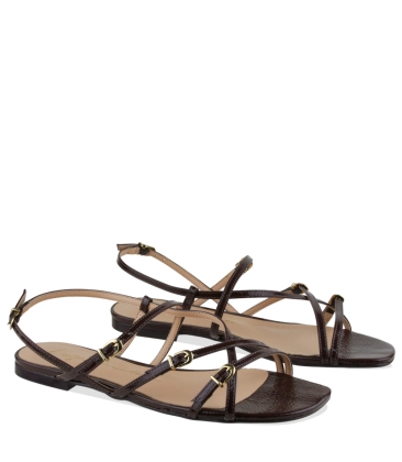 SANDÁLIA RASTEIRA LUIZA BARCELOS MARROM