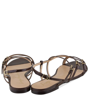 SANDÁLIA RASTEIRA LUIZA BARCELOS MARROM