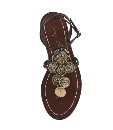 SANDÁLIA RASTEIRA LUIZA BARCELOS MARROM