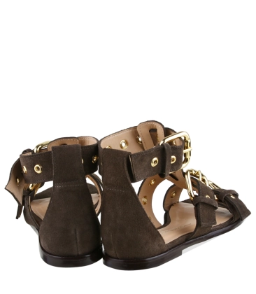 SANDÁLIA RASTEIRA LUIZA BARCELOS MARROM