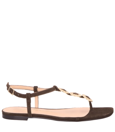 SANDÁLIA RASTEIRA LUIZA BARCELOS MARROM