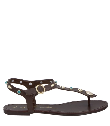 SANDÁLIA RASTEIRA LUIZA BARCELOS MARROM