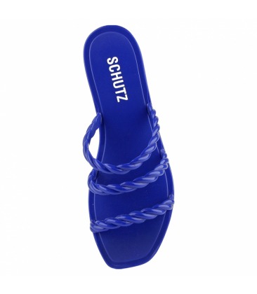 SANDÁLIA RASTEIRA SCHUTZ JELLY AZUL | Acquarela Shop