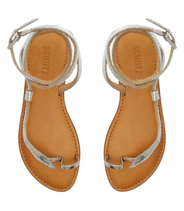 SANDÁLIA RASTEIRA SNAKE SCHUTZ PRATA