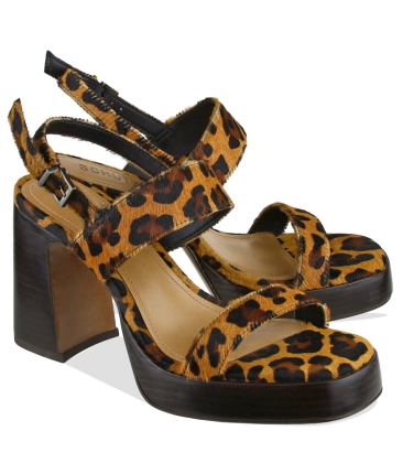 SANDÁLIA SALTO ALTO ALANI SCHUTZ ANIMAL PRINT