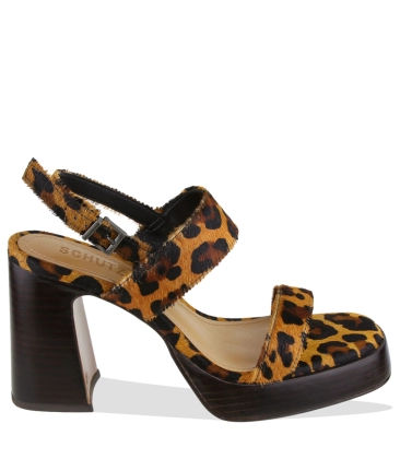 SANDÁLIA SALTO ALTO ALANI SCHUTZ ANIMAL PRINT